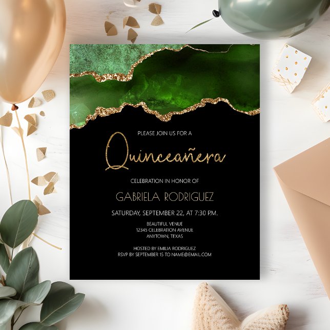 Lámina Invitación a Quinceañera de la Agate de Oro Verde  (Subido por el creador)