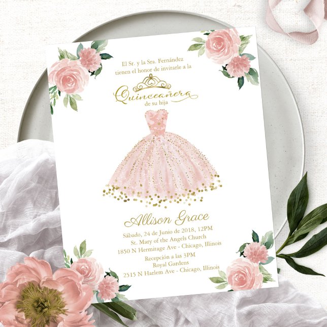 Lámina Invitación a Quinceanera de presupuesto traje de R (Subido por el creador)