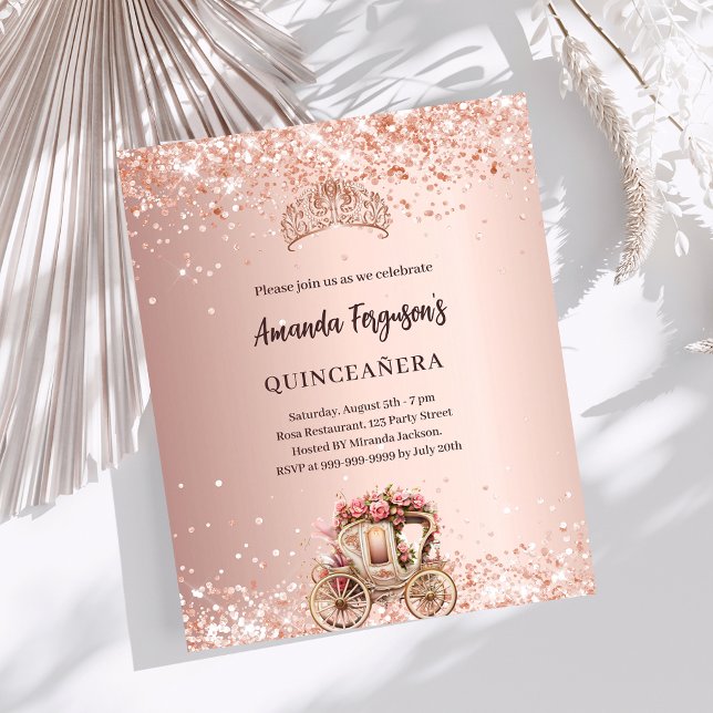 Lámina invitación a Quinceanera para el transporte de oro (Subido por el creador)