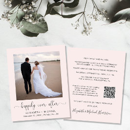 Lámina Invitación a recepción de casamiento con código QR