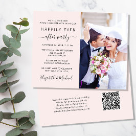 Lámina Invitación a recepción de matrimonio con código QR