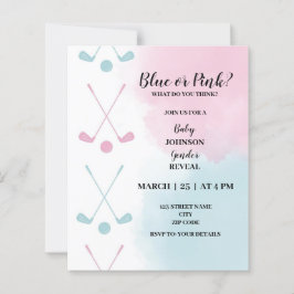 Lámina Invitación a revelar sobre el tema del golf