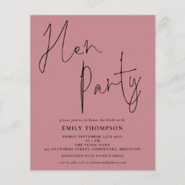 Lámina Invitación a Rosa de Fiesta Dusty Script de Presup