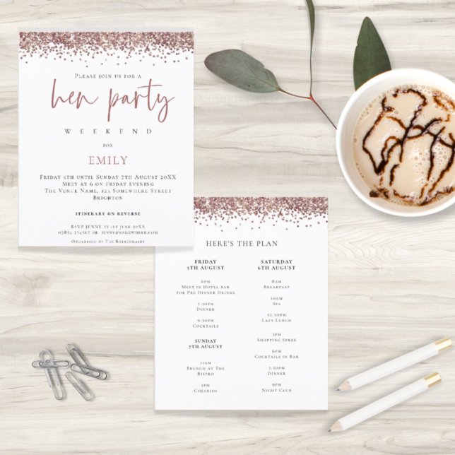 Lámina Invitación a Rosa de presupuesto Purpurina de oro  (Subido por el creador)