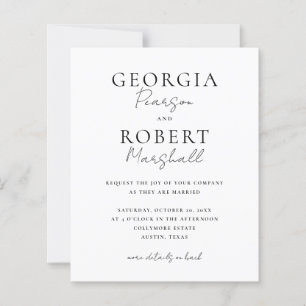 Lámina Invitación a una boda de dos caras amigable con el