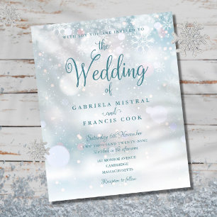 Lámina Invitación a una boda de invierno elegante con pre