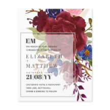 Invitación a una boda floral moderna con el presup