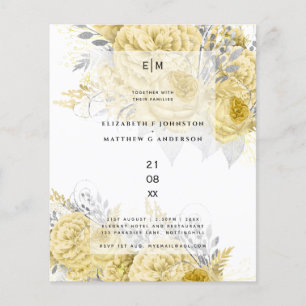 Lámina Invitación a una boda floral para Rosas de plata d