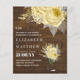Lámina Invitación a una boda floral para Rosas de plata d