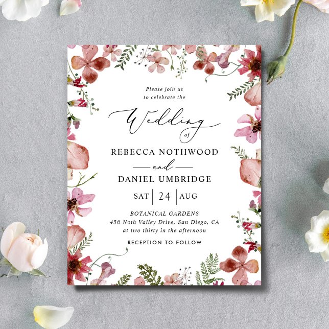 Lámina Invitación a una boda Rustica Rustica y Presupuest (Subido por el creador)