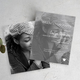 Lámina Invitación a una fiesta de graduación de fotos mod