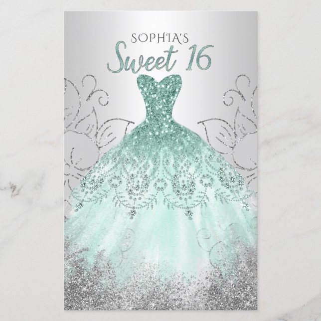 Lámina Invitación a usar ropa dulce de agua de presupuest (Anverso)