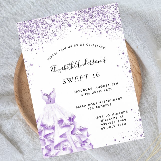 Lámina Invitación a vestir con color blanco violeta (Subido por el creador)