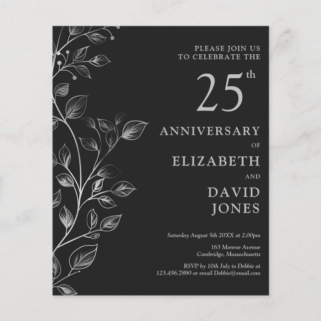 Lámina Invitación al 25º aniversario de Budget Silver Bod (Anverso)