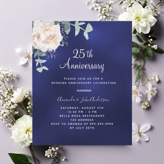 Lámina Invitación al 25º aniversario de la floral azul (Subido por el creador)