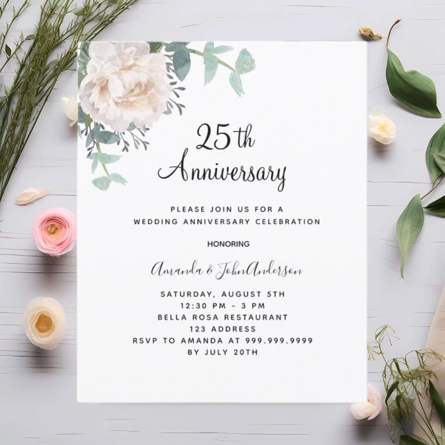 Lámina Invitación al 25º aniversario de la floral blanca (Subido por el creador)