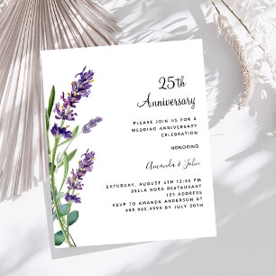 Lámina Invitación al 25º aniversario de Lavender