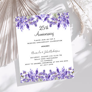 Lámina Invitación al 25º aniversario de Lavender