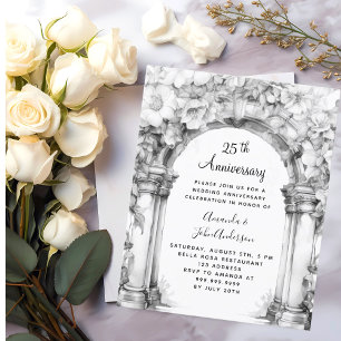 Lámina Invitación al 25º aniversario del arco floral