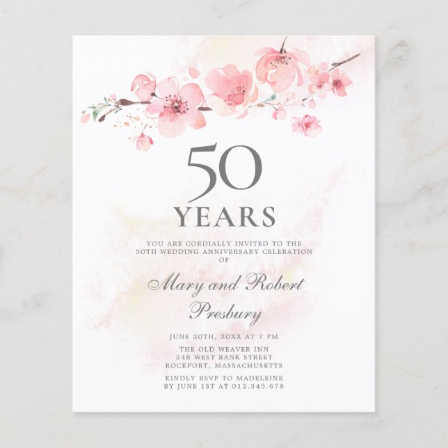 Lámina Invitación al 50º aniversario del presupuesto (Anverso)