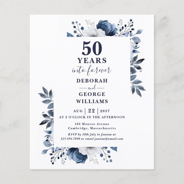 Lámina Invitación al 50° aniversario de la Marina de Pres (Anverso)