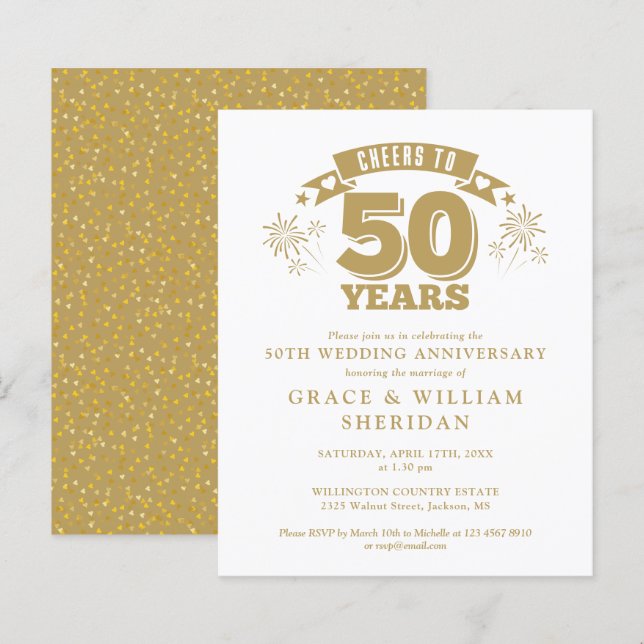 Lámina Invitación al 50° aniversario del presupuesto (Anverso / Reverso)