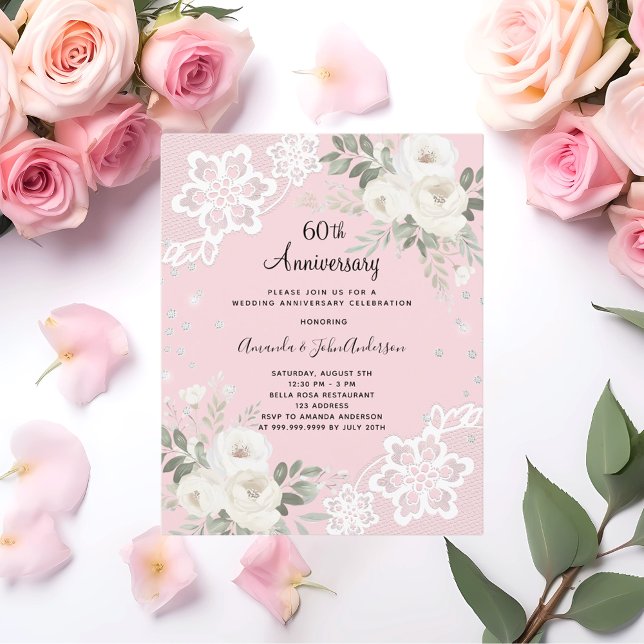 Lámina Invitación al 60° aniversario del boda de diamante (Subido por el creador)