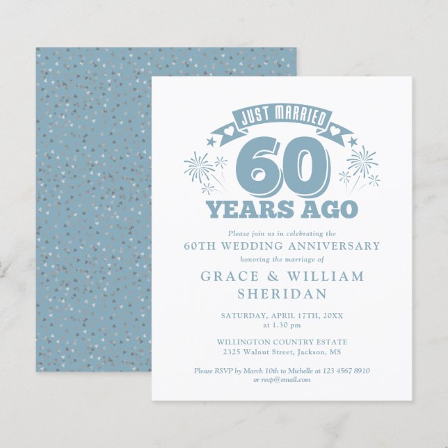 Lámina Invitación al 60 aniversario del presupuesto recié (Anverso / Reverso)