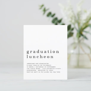 Lámina Invitación al almuerzo para graduación Minimalista