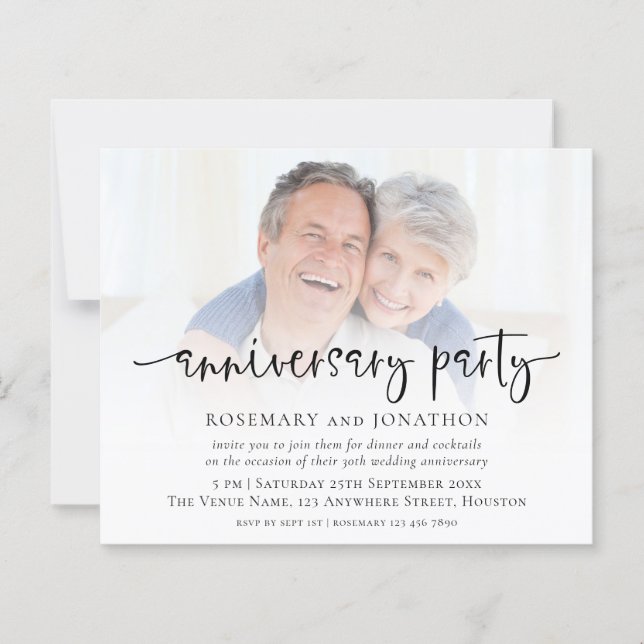 Lámina Invitación al aniversario del Boda de sobreimpresi (Anverso)