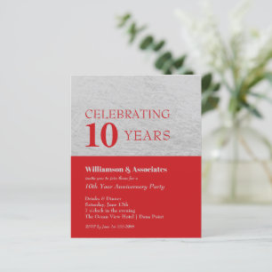 Lámina Invitación al Aniversario del Empresario Rojo de P