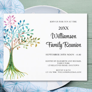 Lámina Invitación al Árbol Genealógico de Reunión Familia