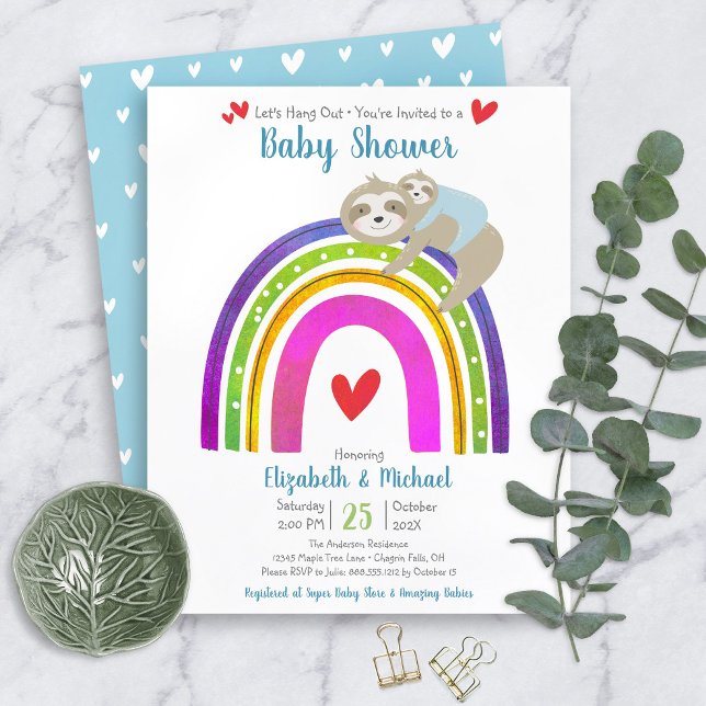 Lámina Invitación al arco iris de Budget Boy Baby Shower  (Subido por el creador)
