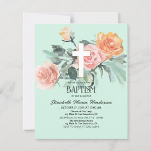 Lámina Invitación al bautismo de Chicas con presupuesto f