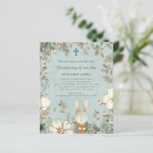 Invitación al bautismo de un chico fotográfico con