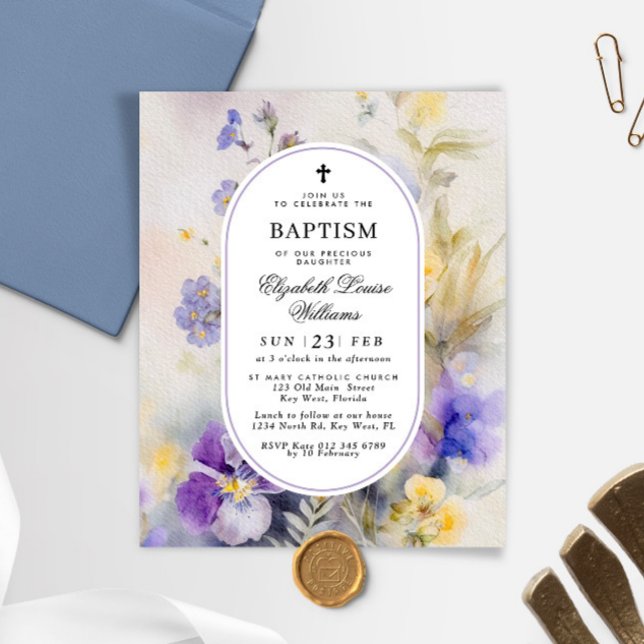 Lámina Invitación al bautismo rumano y amarillo presupues (Subido por el creador)