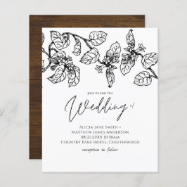 Lámina Invitación al Boda clásico de Leafy Garden Vintage