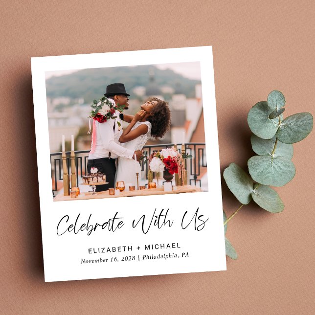 Lámina Invitación al código QR de la recepción de la boda (You said "I do" in an intimate ceremony - now it's time to share your joy with those you hold dear)