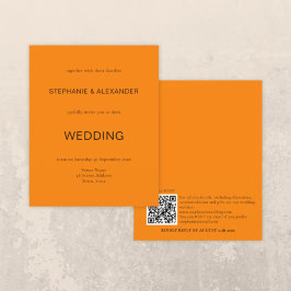 Lámina Invitación al código QR del Boda del Naranja de ot