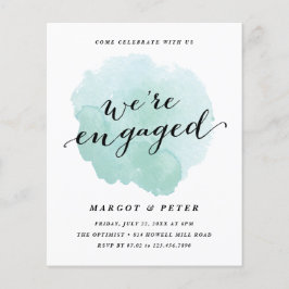 Lámina Invitación al compromiso de color de agua de scrip