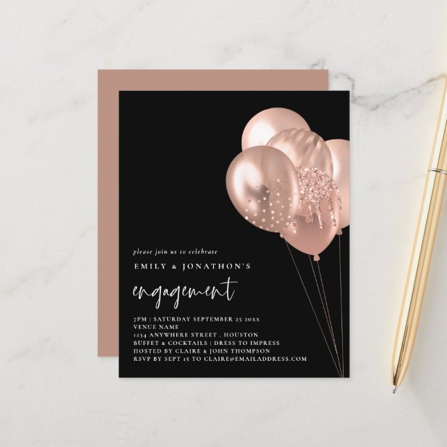 Lámina Invitación al compromiso negro del Rosa de presupu (Anverso/Reverso In Situ)