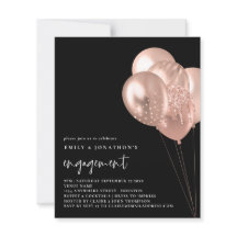 Invitación al compromiso negro del Rosa de presupu