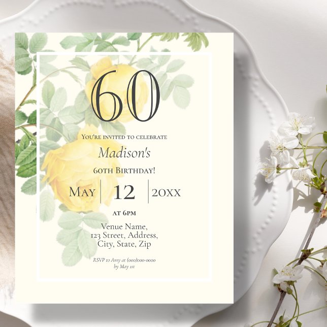 Lámina Invitación al cumpleaños 60 del presupuesto de la  (Subido por el creador)