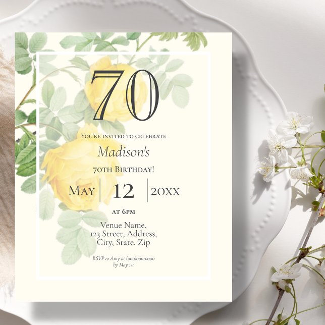 Lámina Invitación al cumpleaños 70 del presupuesto de la  (Subido por el creador)