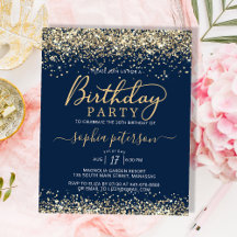 Invitación al cumpleaños azul de la Marina Purpuri