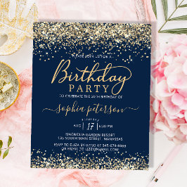 Lámina Invitación al cumpleaños azul de la Marina Purpuri
