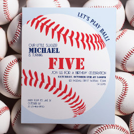 Lámina Invitación al cumpleaños de beisbol con pequeño eg