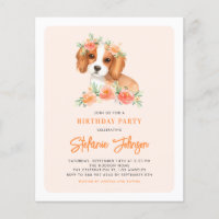 Invitación al cumpleaños de Cavalier King Charles 
