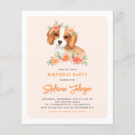 Lámina Invitación al cumpleaños de Cavalier King Charles