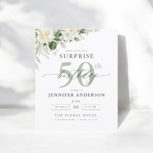 Lámina Invitación al cumpleaños de la sorpresa floral ver